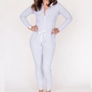 Smash + Tess Harris Hoodie Romper Small Grey